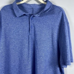 Lululemon Evolution Polo Herren XL Blau Atmungsaktiv Stretch Performance Freizeit Golf - Bild 1 von 5