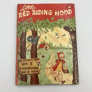 Vtg LITTLE RED RIDING HOOD POP UP BOOK Artcraft Paper Woods Animal Cottage Kohus - Picture 1 of 9