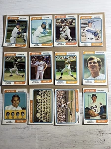 1974 Topps New York Mets 12-Card lot! NO DUPES. - Picture 1 of 1