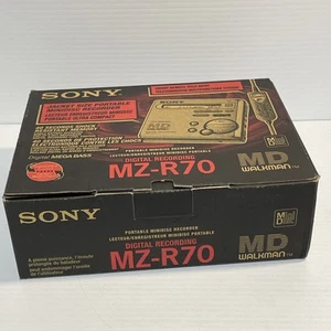 Sony MZ-R70 Portátil MD Minidisco Walkman Grabadora/Reproductor -Plateado- Como Nuevo con Caja - Imagen 1 de 17