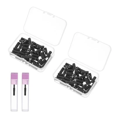 100 Stück 120# Körnung Schleifband für Nagelbohrer mit 3 mm (1/8") Dorn, schwarz - Bild 1 von 4