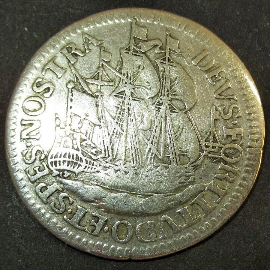 Certificate of Authenticity Silver 1678 Colonial New York Ship Shilling 3 masted - Image 1 of 4