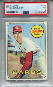1969 Topps #255 Steve Carlton PSA 7 NM St. Louis Cardinals - Picture 1 of 2