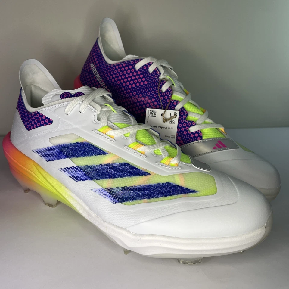 Adidas Adizero Impact TPU Multicolor Baseball Cleats IH3477 Men's Size 12 New - Image 1 of 4