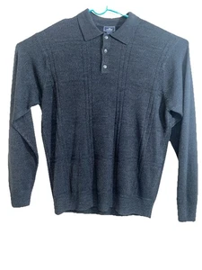 Dockers Men’s Size Large Long Sleeve Acrylic Sweater Shirt Navy Blue - Picture 1 of 5