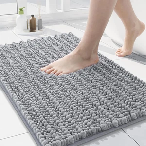Luxury Chenille Bathroom Rug Mat, Extra Soft Thick Absorbent Shaggy Bath Rugs, N - Picture 1 of 12