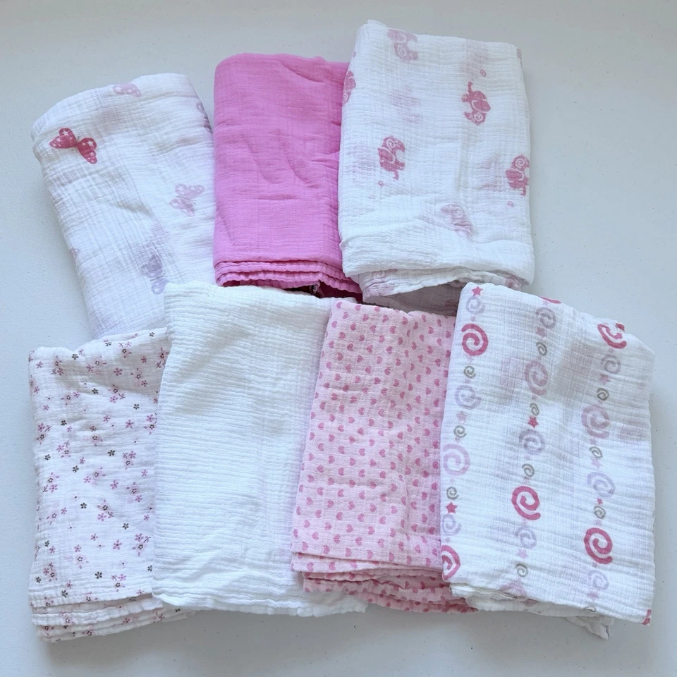 Mantas de muselina Aden + Anais/Otras 7 piezas para niñas 100 % algodón sin manchas Foto 1 de 4