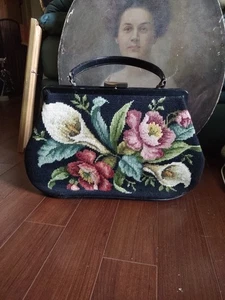 Vintage Needlepoint Geldbörse - Bild 1 von 16