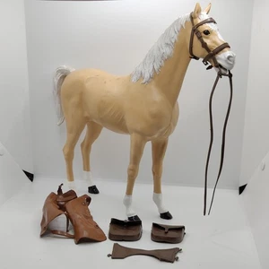 VTG Marx Toys Johnny West Cowboy Thunderbolt Horse w Box - Incomplete + Repair - Picture 1 of 24