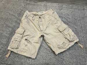 Pantaloncini cargo vintage Abercrombie Fitch paracadutista da uomo taglia 36 kaki invecchiati - Foto 1 di 11