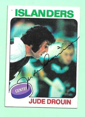 (1) JUDE DROUIN NY ISLANDERS  SIGNED/AUTOGRAPH CARD (M4686) - Image 1 of 2