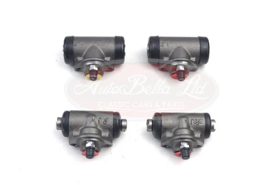 4x Classic Fiat 500 Front & Rear Wheel Brake Cylinders Kit New High Quality - Image 1 of 3