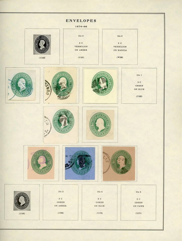 U.S. POSTAL STATIONERY Scott Specialty Album Page Lot #9 - SEE SCAN - $$$ - Image 1 of 1