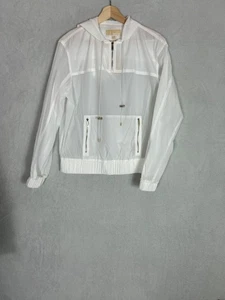 Michael Kors, Women's, White and Gold Sheer Windbreaker, Size Small - BNWT - Picture 1 of 8