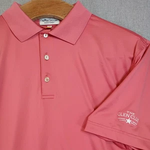 The Glen Club Peter Millar Large Stretch Performance Polo Shirt Coral Pink Golf - Bild 1 von 7