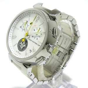 LOUIS VUITTON Tambour Lovely Cup Chronograph Watch Shell Dial Quartz Date Q11BA0 - Picture 1 of 12