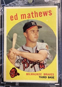 GREAT CONDITION - ED MATHEWS MILWAUKEE BRAVES - 1958 F4-30 TOPPS Baseball #450 - Picture 1 of 7