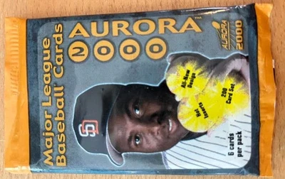 Aurora 2000 MLB Baseball Cards sealed pack of 6, Pacific Trading Cards SD Gwynne - Image 1 of 2