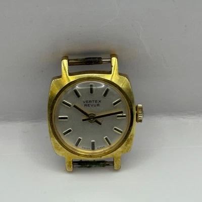 Vintage Vertex Revue Watch Swiss Made Ladies Gold Plated Mechanical Working 19mm - Image 1 of 4