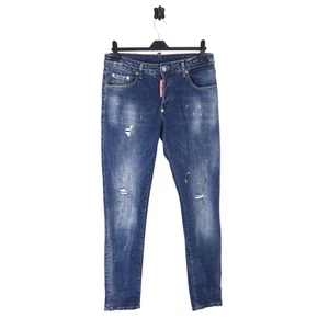 Men's Dsquared2 Distressed Jeans Blue W32 L32 - Picture 1 of 7