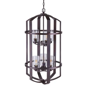 Forte Lighting 2719-06 Hyde 6 Light 19"W Pillar Candle Pendant - Bronze - Picture 1 of 4