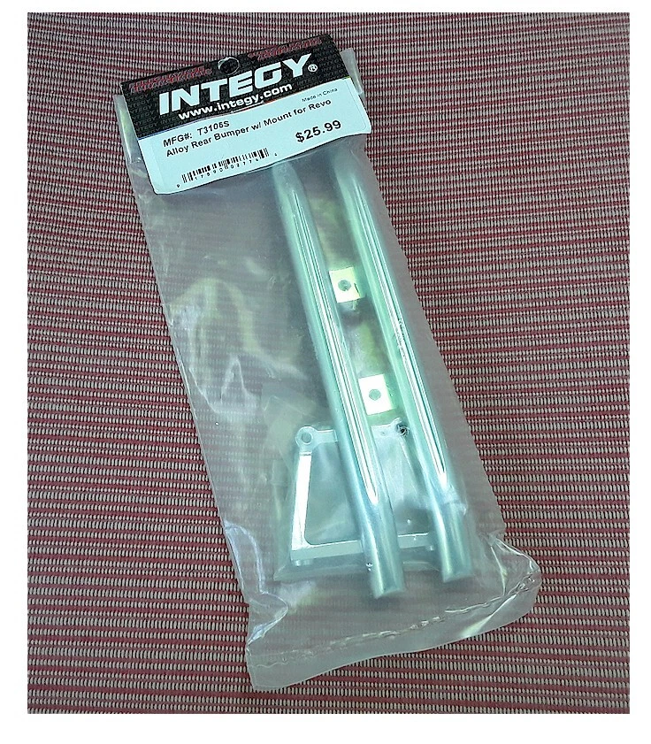 Vintage RC Car Team Integy Alloy Rear Bumper w/Mount Silver Revo T3105S OldStock - Image 1 of 1