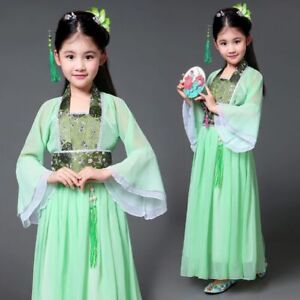 Ancient Costume Chinese Han Tang Kids Baby Girls Princess Party Dress Cosplay