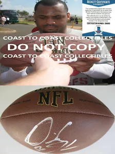 Derrick Johnson Kansas City Chiefs Texas signed NFL football proof Beckett COA - Picture 1 of 4