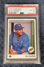 1989 Upper Deck Gary Sheffield Star Rookie #13 Rookie RC PSA 10 GEM MT