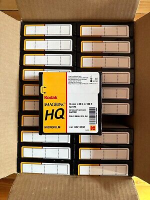 Kodak ImagelinkHQ Microfilm - Case Of 20 - 16mm X 100ft. • 129$