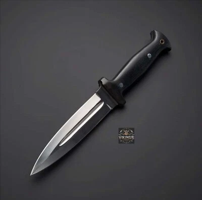Cuchillo daga de acero al carbono forjado a mano cuchillo de caza cuchillo de supervivencia + funda Foto 1 de 4