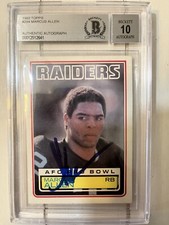 Marcus Allen Signed 1983 Topps #294 Rookie Card Beckett Grade 10 Auto