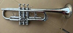EXPERT CHOICE !! C TRUMPET STUDENTS New Nickel Bb Trumpet c Case+MOUTHPIECE - Picture 1 of 6