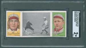 1912 T202 #15 CAUGHT ASLEEP OFF 1ST ROGER BRESNAHAN ROBERT HARMON SGC 2 CARDNIAL - Picture 1 of 2