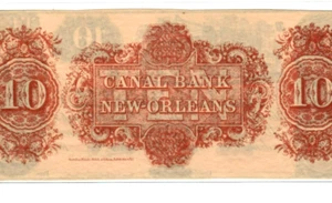 $10 "CANAL BANK" $10 (RARE) 1800'S (NEW ORLEANS) $10 UNCIRCULATED!!!! REDBACK - Picture 1 of 3