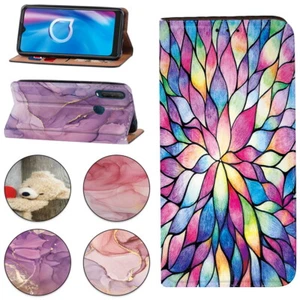 PU Leather Stand Wallet Cover Case - For Alcatel 1S 2020/1V 2020/Alcatel 3L 2020 - Picture 1 of 21