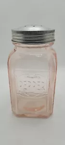 Vintage Hazel Atlas Depression Glass Embossed Pink Pepper Shaker - Picture 1 of 6