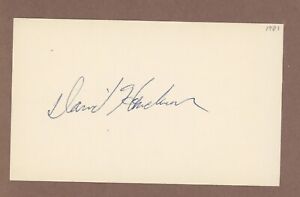 Autographed 3x5 Index Card of Red Sox Dave Henderson