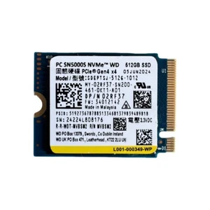 WD SN5000S 512GB M.2 2230 SSD NVMe PCIe4x4 For Steam Deck ASUS ROG Flow X Laptop - Picture 1 of 3