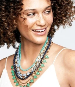 Stella Dot Green Sutton Necklace Multiway - Picture 1 of 3