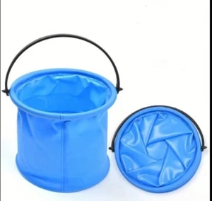 Zusammenklappbarer Strandeimer, Sandeimer, Spielzeug, Camping, Kinder, Blau, Neu - Bild 1 von 3