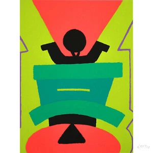 MAX ACKERMANN ORIGINAL GRAFIK GRÜNES ZENTRUM ABSTRAKTION LIMITIERT VP: 900€* - Bild 1 von 9