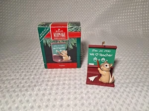 Vintage 1990 Hallmark Keepsake adorno de Navidad maestro ardilla - Imagen 1 de 10