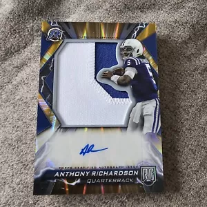 ANTHONY RICHARDSON 2024 TOPPS CHROME GOLD REFRACTOR ROOKIE PATCH AUTO 5/50 - Picture 1 of 2