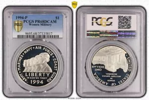 USA 1/2 Dollar 1994 Women Military Proof PCGS PR68DCAM - Picture 1 of 1