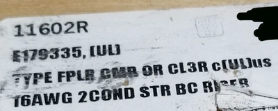 Cable de alarma/seguridad elevador trenzado Advanced Digital 11602R 16/2C gris/100 pies Foto 1 de 4