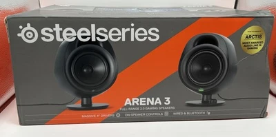 SteelSeries Arena 3 Full Range 2.0 Desktop Gaming Lautsprecher kabelgebunden & Bluetooth NEU - Bild 1 von 4