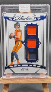Bo Nix 2024 Flawless Rookie Patch /5 Game-Worn 4 TD Game Broncos RC - Bild 1 von 4