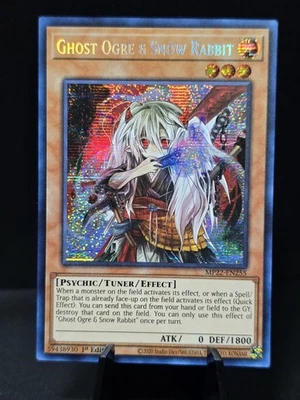 Yu-Gi-Oh! Ghost Ogre & Snow Rabbit MP22-EN255 Prismatic Secret Rare 1st Ed. NM - Image 1 of 4