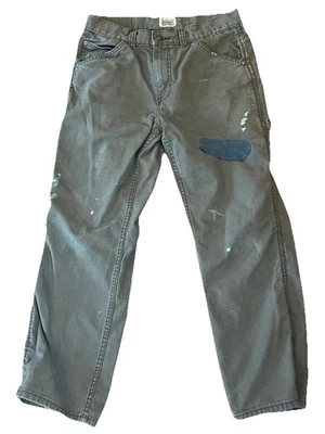 schmidt workwear jeans Patched And Paint Stains Men’s Carpenter 32x30 Z58 - Image 1 of 4